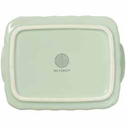 Buydeem CT1006-CG κεραμικό κουτί τροφίμων, 810 ml, 17x20,5 cm, Μέχρι 230°C, Συμβατό με φούρνο και φούρνο μικροκυμάτων, Πράσινο