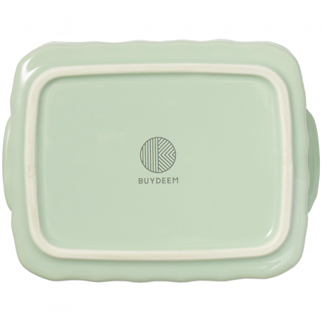 Buydeem CT1006-CG κεραμικό κουτί τροφίμων, 810 ml, 17x20,5 cm, Μέχρι 230°C, Συμβατό με φούρνο και φούρνο μικροκυμάτων, Πράσινο