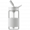 Buydeem CD1017-OW φορητή φιάλη ποτών, 500 ml, Ενσωματωμένο καλαμάκι, Αδιάβροχο, Ανθεκτικό στη θερμότητα γυαλί έως 150°C, Χωρίς BPA, Λευκό