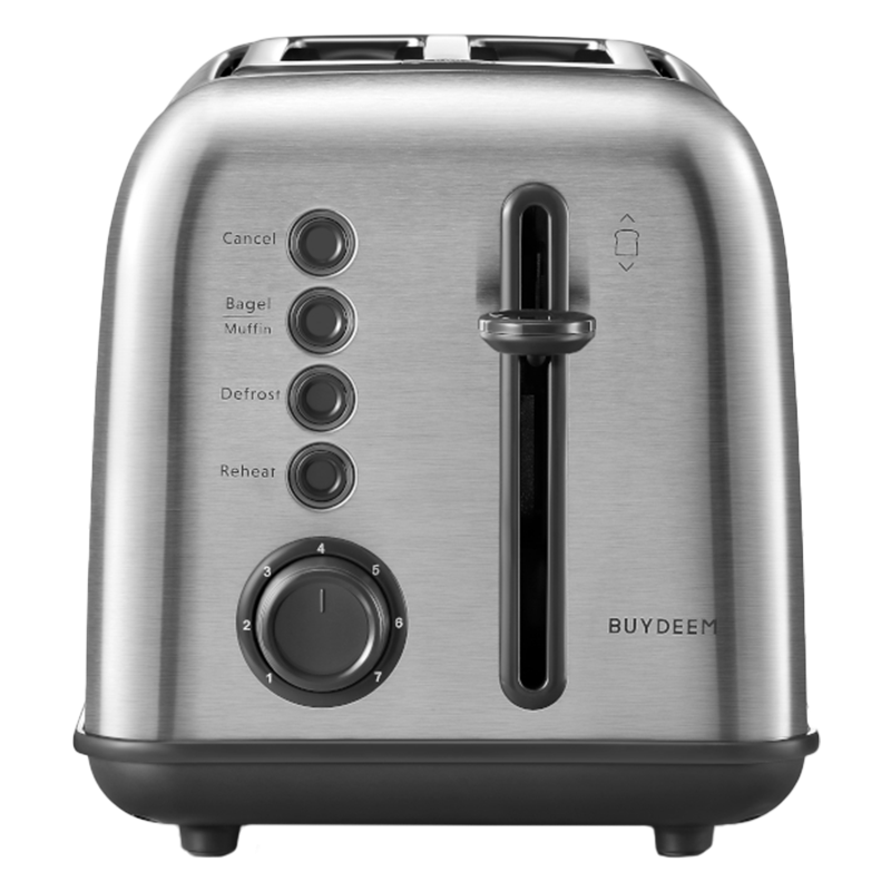 Buydeem DT620E-SS/EU τοστιέρα ψωμιού, 900W, έως 204C°, 7 προγράμματα, μεγάλα ανοίγματα, υψηλό pop-up, Inox