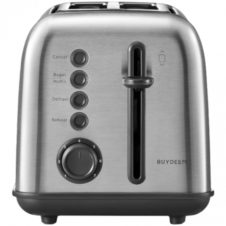 Buydeem DT620E-SS/EU τοστιέρα ψωμιού, 900W, έως 204C°, 7 προγράμματα, μεγάλα ανοίγματα, υψηλό pop-up, Inox