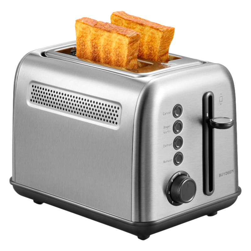Buydeem DT620E-SS/EU τοστιέρα ψωμιού, 900W, έως 204C°, 7 προγράμματα, μεγάλα ανοίγματα, υψηλό pop-up, Inox