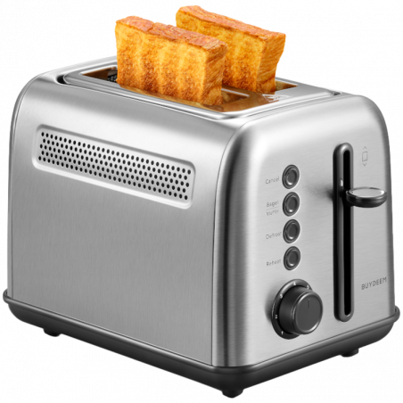Buydeem DT620E-SS/EU τοστιέρα ψωμιού, 900W, έως 204C°, 7 προγράμματα, μεγάλα ανοίγματα, υψηλό pop-up, Inox