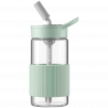 Buydeem CD1017-CG φορητή φιάλη ποτών, 500 ml, Ενσωματωμένο καλαμάκι, Αδιάβροχο, Ανθεκτικό στη θερμότητα γυαλί έως 150°C, Χωρίς BPA, Πράσινο