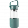 Μπουκάλι τσαγιού με εγχυτήρα BUYDEEM DG42, 300 ml, προστατευτικό σιλικόνης, πράσινο