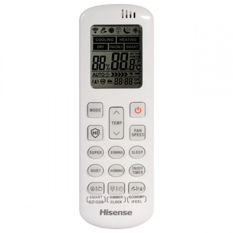 Κλιματιστικό Inverter Hisense WINGS PRO KB35YR3E, 12000 BTU, A++/A+, 24 m2, Wi-Fi, Hi-Nano, Φωνητικός έλεγχος, I Feel, Λευκό