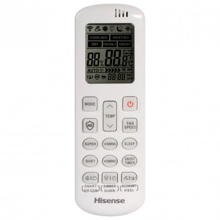 Κλιματιστικό Inverter Hisense WINGS PRO KB35YR3E, 12000 BTU, A++/A+, 24 m2, Wi-Fi, Hi-Nano, Φωνητικός έλεγχος, I Feel, Λευκό