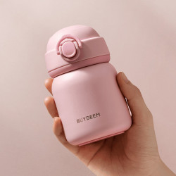 Θερμός BUYDEEM TAN200, 200 ml, Βιδωτό καπάκι με σφιχτό κλείσιμο, Ανοξείδωτο, Ροζ