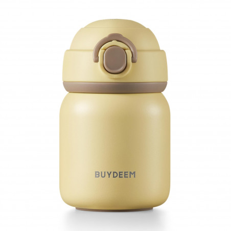 Θερμός BUYDEEM TAN200, 200 ml, Βιδωτό καπάκι με σφιχτό κλείσιμο, Ανοξείδωτο, Κίτρινο