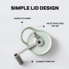 Buydeem CD1017-MY φορητό μπουκάλι ποτών, 500 ml, Ενσωματωμένο καλαμάκι, Αδιάβροχο, Ανθεκτικό στη θερμότητα γυαλί έως 150°C, Χωρίς BPA, Κίτρινο