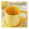 Κεραμικό φλιτζάνι τσαγιού και καφέ Buydeem CD1018-MY, 350 ml, Επίπεδος πάτος, Εσωτερική κλίμακα μέτρησης, Κεραμικό υψηλής θερμοκρασίας, Κίτρινο