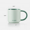 Κεραμικό φλιτζάνι τσαγιού και καφέ Buydeem CD1018-MY, 350 ml, Επίπεδος πάτος, Εσωτερική κλίμακα μέτρησης, Κεραμικό υψηλής θερμοκρασίας, Κίτρινο