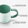 Κεραμικό φλιτζάνι τσαγιού και καφέ Buydeem CD1018-MY, 350 ml, Επίπεδος πάτος, Εσωτερική κλίμακα μέτρησης, Κεραμικό υψηλής θερμοκρασίας, Κίτρινο