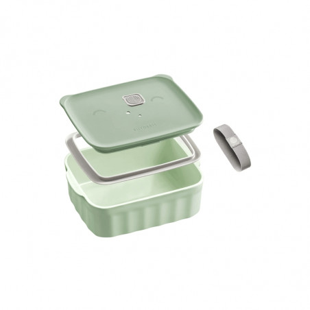 Buydeem CT1006-CG κεραμικό κουτί τροφίμων, 810 ml, 17x20,5 cm, Μέχρι 230°C, Συμβατό με φούρνο και φούρνο μικροκυμάτων, Πράσινο