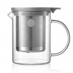 Τσαγιέρα με εγχυτήρα BUYDEEM CD2001, 500 ml, Ανοξείδωτο ατσάλι, Κομψός σχεδιασμός, Γκρι