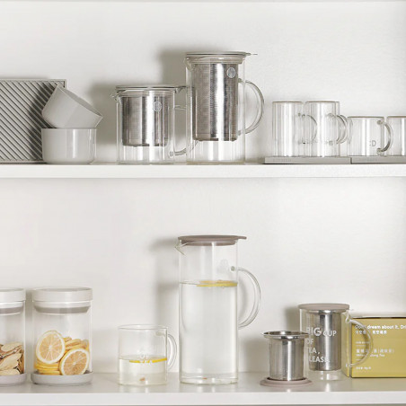 Τσαγιέρα με εγχυτήρα BUYDEEM CD2001, 500 ml, Ανοξείδωτο ατσάλι, Κομψός σχεδιασμός, Γκρι