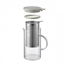 Τσαγιέρα με εγχυτήρα BUYDEEM CD2002, 800 ml, Ανοξείδωτο ατσάλι, Κομψός σχεδιασμός, Γκρι