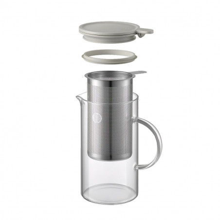 Τσαγιέρα με εγχυτήρα BUYDEEM CD2002, 800 ml, Ανοξείδωτο ατσάλι, Κομψός σχεδιασμός, Γκρι