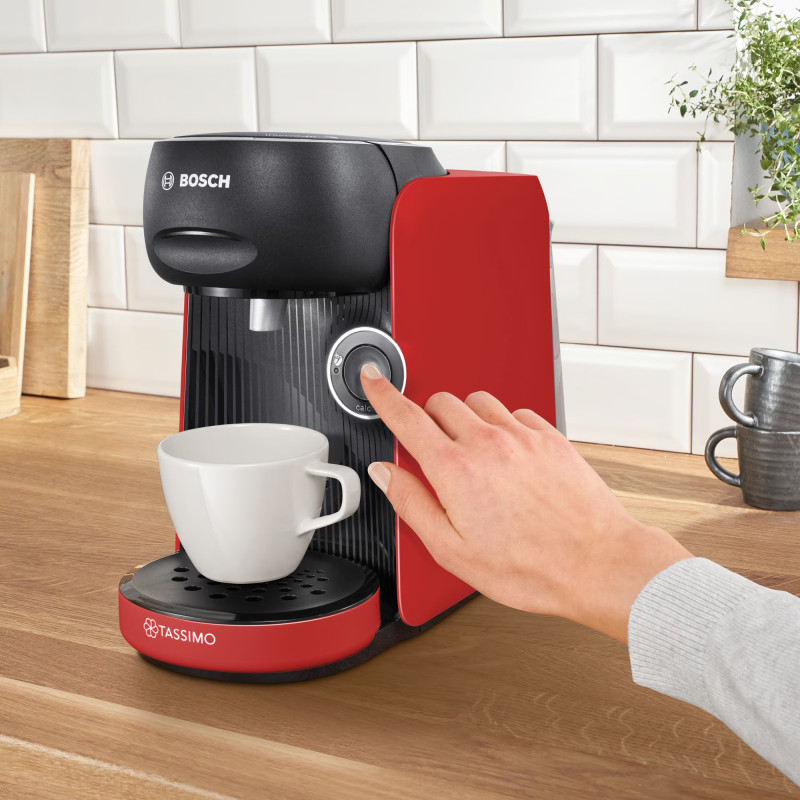 Μηχανή εσπρέσο Bosch Tassimo Finesse TAS16B3, 1400W, 3,3 bar, 0,7 λίτρα, Decalcirane, Samopochistvane, T-Discs, Intellibrew, 70 ποτά, Cheren/cherven