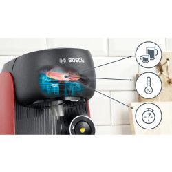 Μηχανή εσπρέσο Bosch Tassimo Finesse TAS16B3, 1400W, 3,3 bar, 0,7 λίτρα, Decalcirane, Samopochistvane, T-Discs, Intellibrew, 70 ποτά, Cheren/cherven