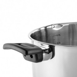 Κατσαρόλα Luigi Ferrero Sophia FR-3405, 24x13 cm, 5.4 l, Ατσάλι 18/10, Γυάλινο καπάκι, Επαγωγή, Inox