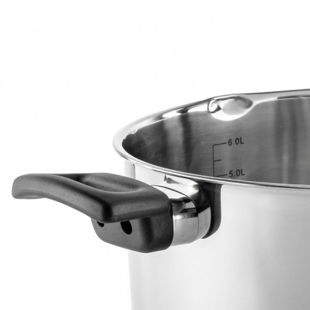 Κατσαρόλα Luigi Ferrero Sophia FR-3405, 24x13 cm, 5.4 l, Ατσάλι 18/10, Γυάλινο καπάκι, Επαγωγή, Inox