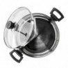 Κατσαρόλα Luigi Ferrero Sophia FR-3406, 26x14 cm, 7 l, Ατσάλι 18/10, Γυάλινο καπάκι, Επαγωγή, Inox