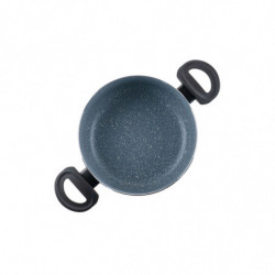 Κατσαρόλα Luigi Ferrero Prima FR-2244, 22x9,5 cm, 3,1 l, Αντικολλητική μαρμάρινη επίστρωση, Γυάλινο καπάκι με τρύπα ατμού, Επαγωγή, Σκούρο μπλε