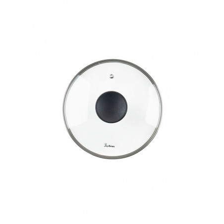 Κατσαρόλα Luigi Ferrero Prima FR-2244, 22x9,5 cm, 3,1 l, Αντικολλητική μαρμάρινη επίστρωση, Γυάλινο καπάκι με τρύπα ατμού, Επαγωγή, Σκούρο μπλε