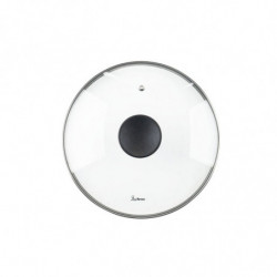 Κατσαρόλα Luigi Ferrero Prima FR-2644, 26x12 cm, 5.8 l, Αντικολλητική μαρμάρινη επίστρωση, Γυάλινο καπάκι με τρύπα ατμού, Επαγωγή, Σκούρο μπλε