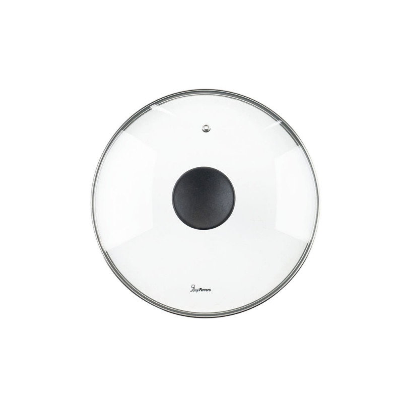 Κατσαρόλα Luigi Ferrero Prima FR-2644, 26x12 cm, 5.8 l, Αντικολλητική μαρμάρινη επίστρωση, Γυάλινο καπάκι με τρύπα ατμού, Επαγωγή, Σκούρο μπλε