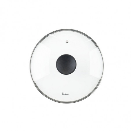 Κατσαρόλα Luigi Ferrero Prima FR-2644, 26x12 cm, 5.8 l, Αντικολλητική μαρμάρινη επίστρωση, Γυάλινο καπάκι με τρύπα ατμού, Επαγωγή, Σκούρο μπλε