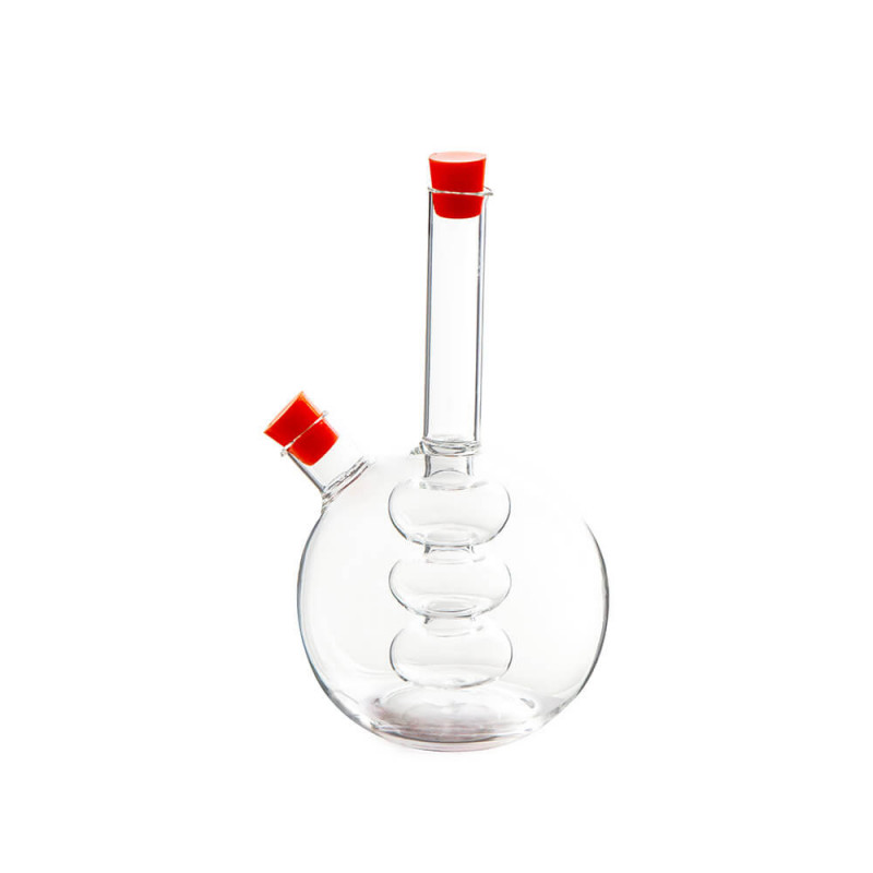 Δοχείο ξιδιού και λαδιού 2σε1 Luigi Ferrero FR-6044, 20 cm, Στεγανό κλείσιμο, Γυάλινο, Πορτοκαλί