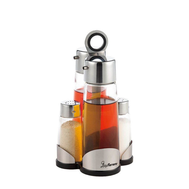 Luigi Ferrero Vienna FR-1433V, 200 ml, 5 τεμάχια, Μεταλλική βάση, 18/8, Γυαλί, Διάφανο/inox