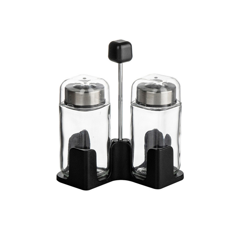 Σετ αλατιέρας Luigi Ferrero Rome FR-7902R, 100 ml, 3 τεμάχια, Βάση, Ανοξείδωτο, Διαφανές/inox