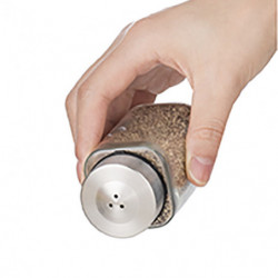 Σετ αλατιέρας Luigi Ferrero Rome FR-7902R, 100 ml, 3 τεμάχια, Βάση, Ανοξείδωτο, Διαφανές/inox