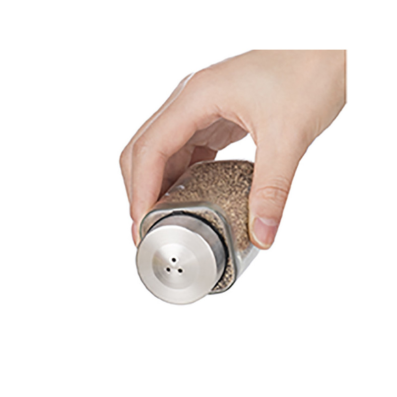 Σετ αλατιέρας Luigi Ferrero Rome FR-7902R, 100 ml, 3 τεμάχια, Βάση, Ανοξείδωτο, Διαφανές/inox