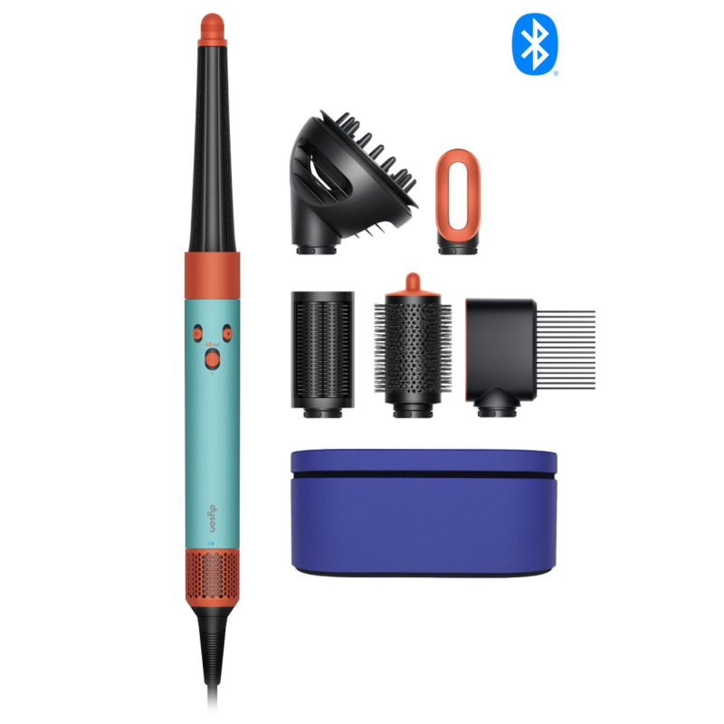 Σγουρομάλλα Dyson HS08 Airwrap i.d.™ Curly+Coily CePa/Tz, 1300W, 13.5 l/s, Αυτοματοποιημένο μπούκωμα, ιονισμός, 3 ταχύτητες, 3 θερμοκρασίες, Bluetooth, Κεραμική πατίνα/topaz