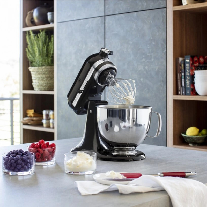 Πλανητικό μίξερ KitchenAid Artisan Elegance 5KSM125EOB, 300W, 4,8 λίτρα, Direct drive, 10 ταχύτητες, Μαύρο