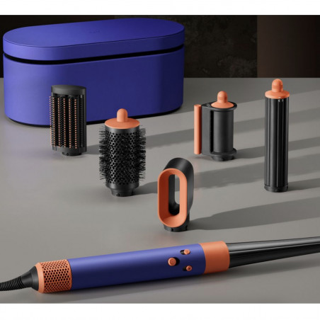 Dyson HS08 Airwrap i.d.™ Straight + Wavy T1/T2 Vi/To Hair Curler, 1300W, 13.5 l/s, Αυτόματο μπούκωμα, ιονισμός, 3 ταχύτητες, 3 θερμοκρασίες, Bluetooth, Μωβ/Τοπάζ