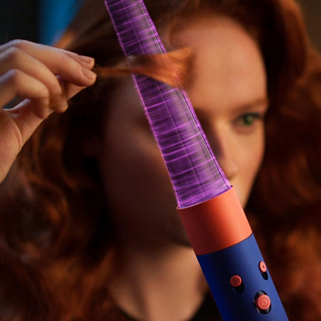 Dyson HS08 Airwrap i.d.™ Straight + Wavy T1/T2 Vi/To Hair Curler, 1300W, 13.5 l/s, Αυτόματο μπούκωμα, ιονισμός, 3 ταχύτητες, 3 θερμοκρασίες, Bluetooth, Μωβ/Τοπάζ