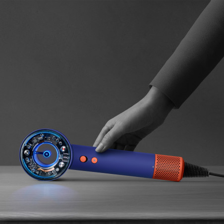 Στεγνωτήρας μαλλιών Dyson Supersonic Nural HD16 VnBu/Topaz, 1600W, 3 ταχύτητες, 4 θερμοκρασίες, αρνητικά ιόντα, 5 εξαρτήματα, προστατευτικό τριχωτού της κεφαλής, μπλε/Topaz