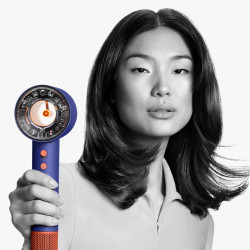 Στεγνωτήρας μαλλιών Dyson Supersonic Nural HD16 VnBu/Topaz, 1600W, 3 ταχύτητες, 4 θερμοκρασίες, αρνητικά ιόντα, 5 εξαρτήματα, προστατευτικό τριχωτού της κεφαλής, μπλε/Topaz