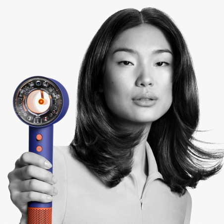 Στεγνωτήρας μαλλιών Dyson Supersonic Nural HD16 VnBu/Topaz, 1600W, 3 ταχύτητες, 4 θερμοκρασίες, αρνητικά ιόντα, 5 εξαρτήματα, προστατευτικό τριχωτού της κεφαλής, μπλε/Topaz