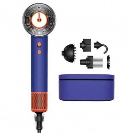 Στεγνωτήρας μαλλιών Dyson Supersonic Nural HD16 VnBu/Topaz, 1600W, 3 ταχύτητες, 4 θερμοκρασίες, αρνητικά ιόντα, 5 εξαρτήματα, προστατευτικό τριχωτού της κεφαλής, μπλε/Topaz