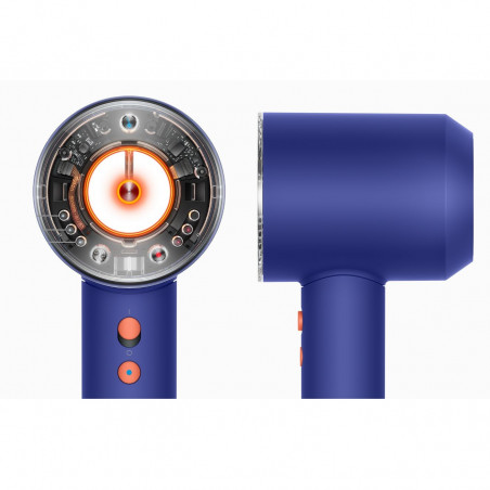 Στεγνωτήρας μαλλιών Dyson Supersonic Nural HD16 VnBu/Topaz, 1600W, 3 ταχύτητες, 4 θερμοκρασίες, αρνητικά ιόντα, 5 εξαρτήματα, προστατευτικό τριχωτού της κεφαλής, μπλε/Topaz
