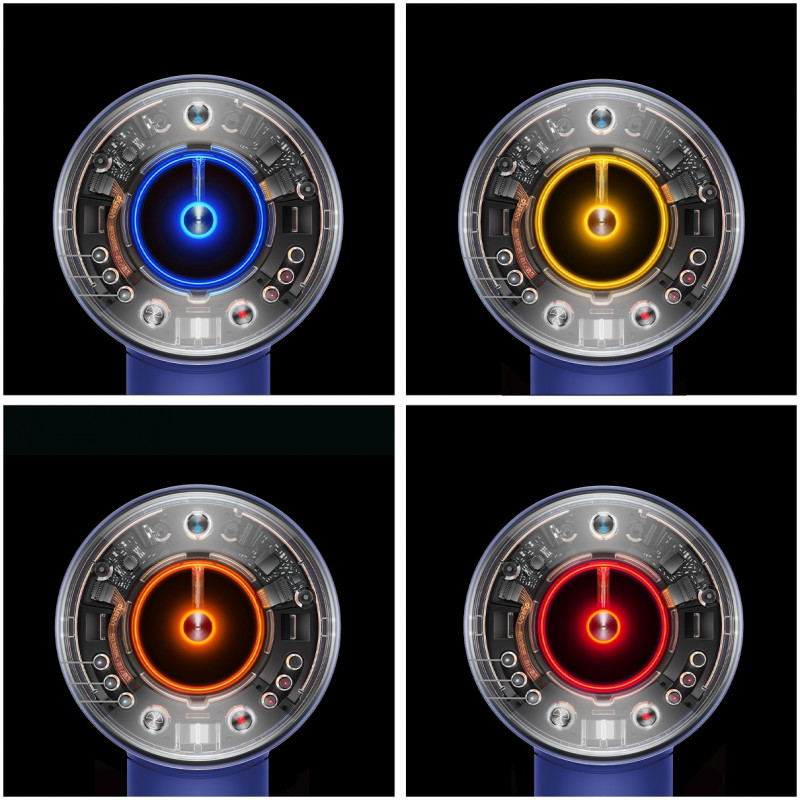 Στεγνωτήρας μαλλιών Dyson Supersonic Nural HD16 VnBu/Topaz, 1600W, 3 ταχύτητες, 4 θερμοκρασίες, αρνητικά ιόντα, 5 εξαρτήματα, προστατευτικό τριχωτού της κεφαλής, μπλε/Topaz