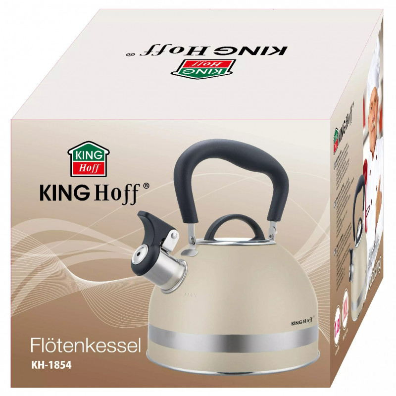 Βραστήρας Kinghoff KH 1854, 1.8 l, Επαγωγή, Θερμομονωμένη λαβή, Μπεζ