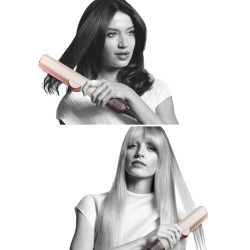 Ισιωτική μαλλιών Dyson HT01 Airstrait StrBz/BhPk 560844-01, 1600W, 140C, Ιονισμός, 6 επίπεδα ταχύτητας, Φιλικό προς τα μαλλιά, Χάλκινη επίστρωση, οθόνη LCD, Φράουλα μπρονζέ