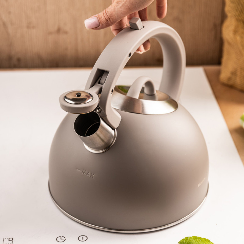 Klausberg KB-7912, 2.5 l, Λαβή με εφέ ξύλου, Επαγωγή, Ανοιχτό γκρι